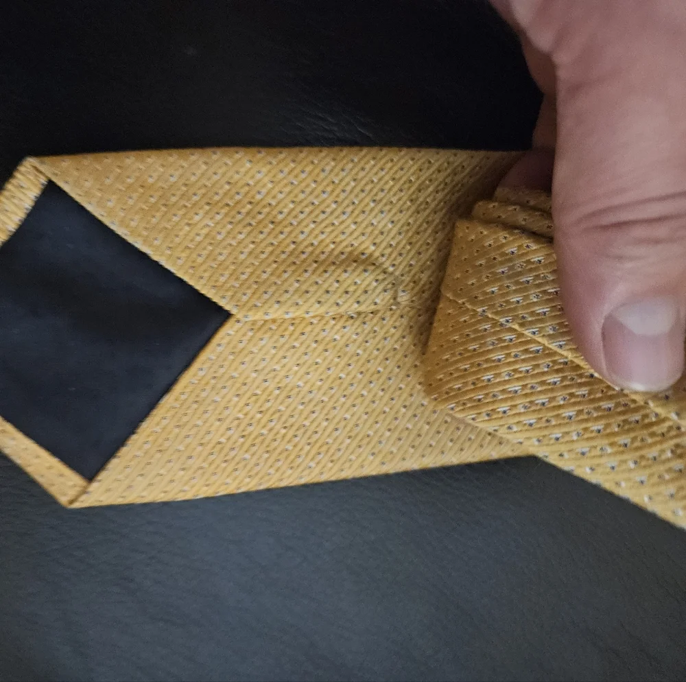 Venezia yellow silk tie - Picture 5 of 5